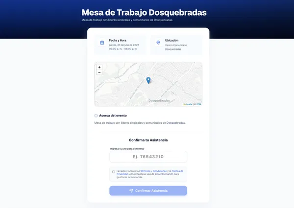 Mockup RSVP vista escritorio